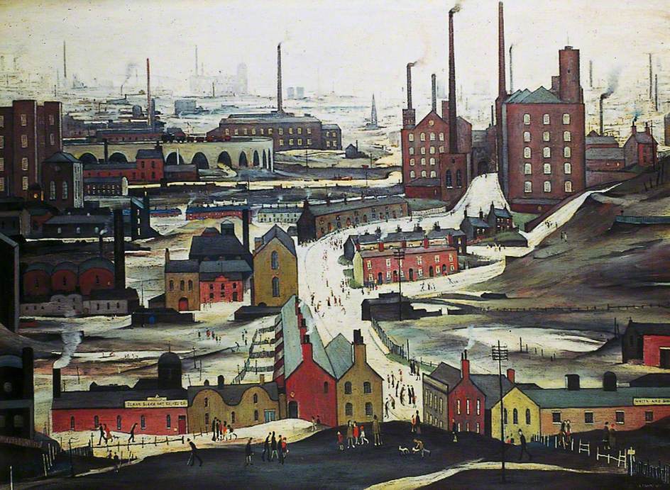 Industrial Landscape, Ashton Under Lyne (1952) - L. S. Lowry Tablo