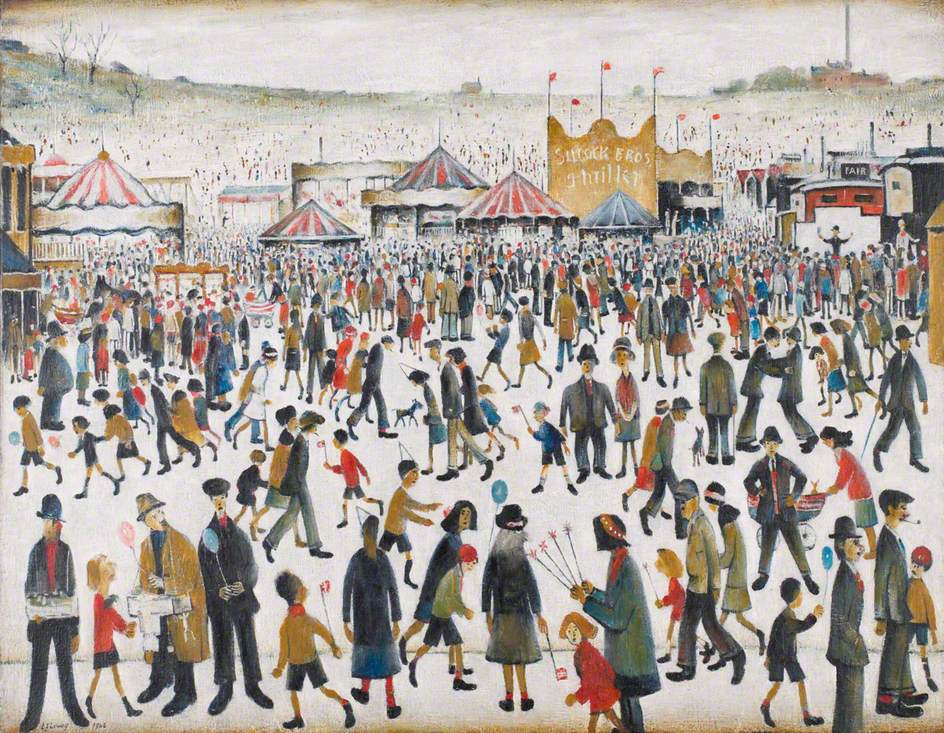 Lancashire Fair, Good Friday, Daisy Nook (1946) – L. S. Lowry Tablo