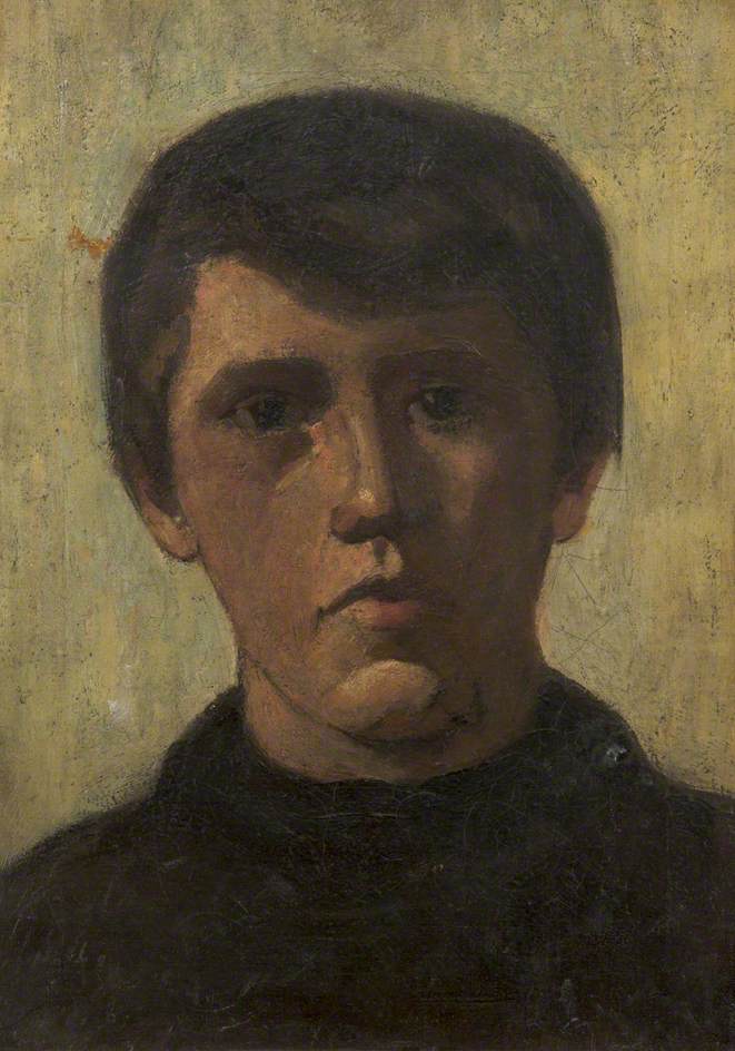 Portrait of Male Model (1908) - L. S. Lowry Tablo