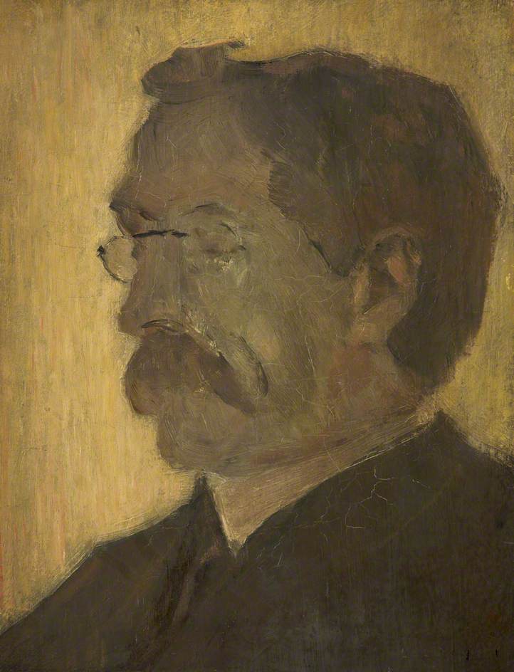 Portrait of the Artist's Father (1910) - L. S. Lowry Tablo