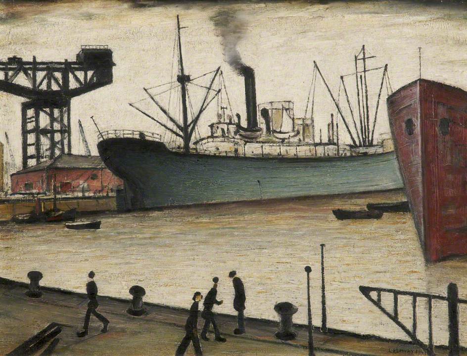 Queen's Dock, Glasgow (1947) - L. S. Lowry Tablo