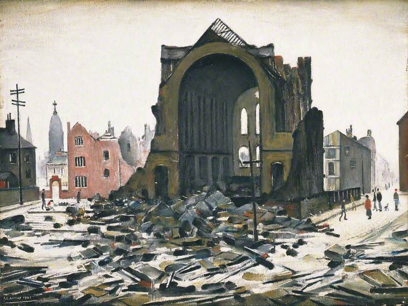 St Augustine's Church, Manchester (1945) - L. S. Lowry Tablo