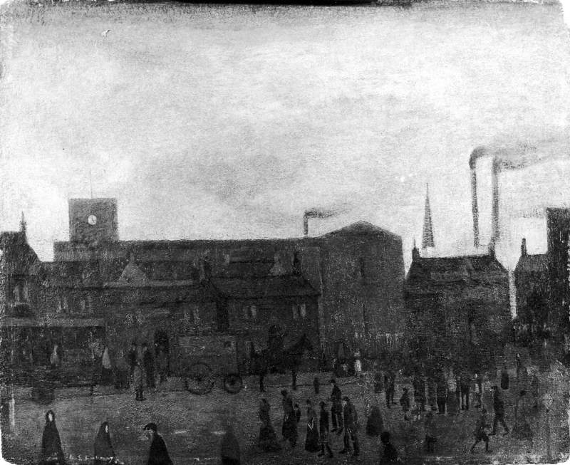 Street Scene (verso) (1925) - L. S. Lowry Tablo