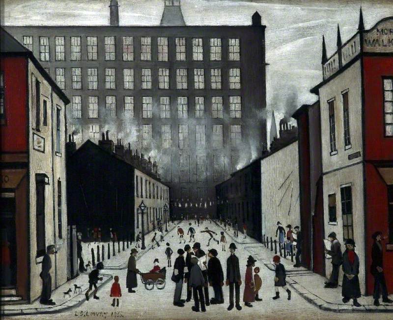 Street Scene (1935) - L. S. Lowry Tablo