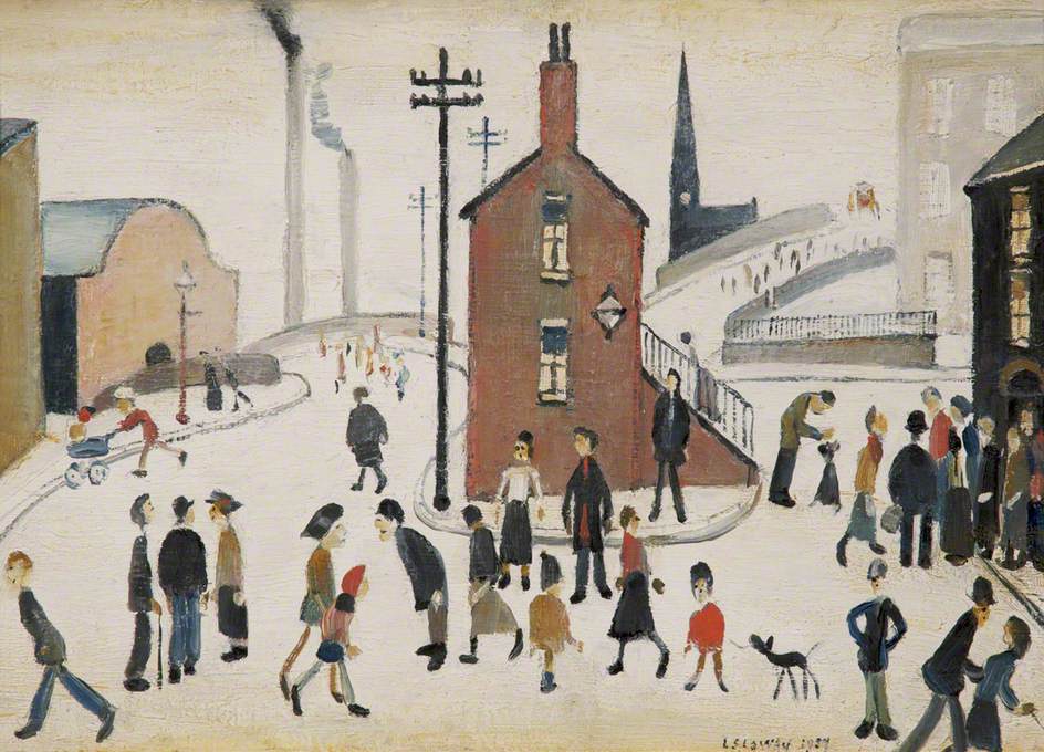 Street Scene (1937) – L. S. Lowry Tablo