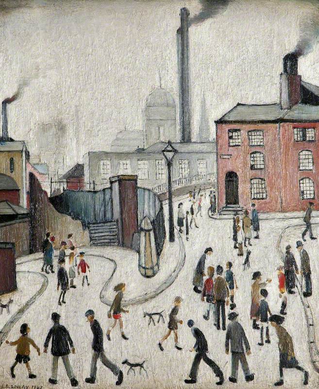 Street Scene (1947) - L. S. Lowry Tablo