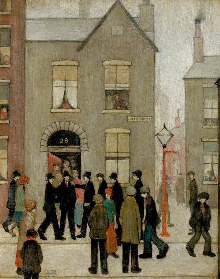 The Arrest (1927) - L. S. Lowry Tablo