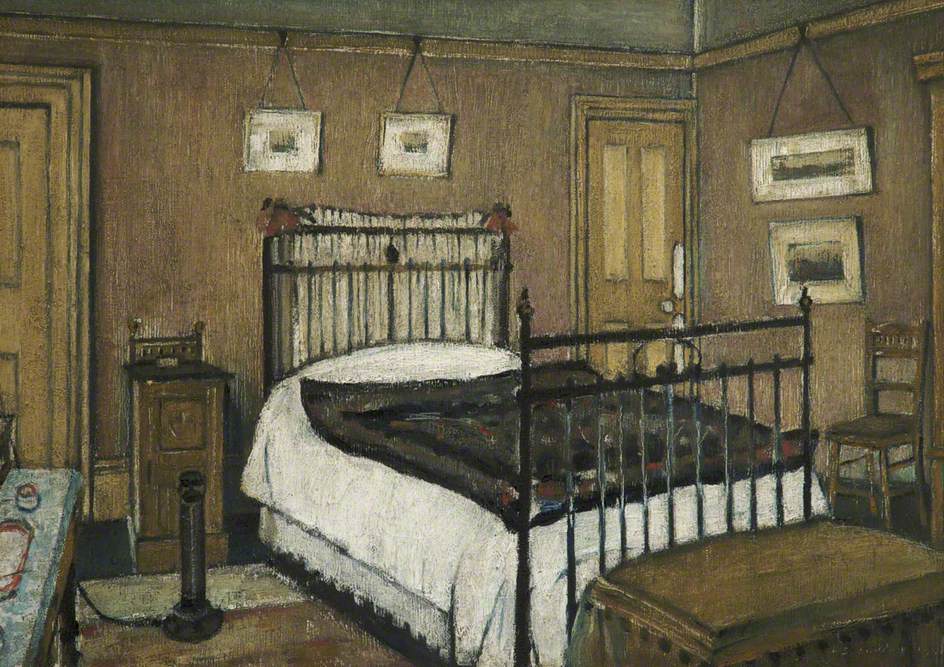 The Bedroom, Pendlebury (1940) - L. S. Lowry Tablo