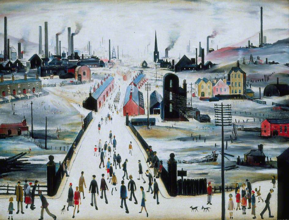 The Canal Bridge (1949) - L. S. Lowry Tablo