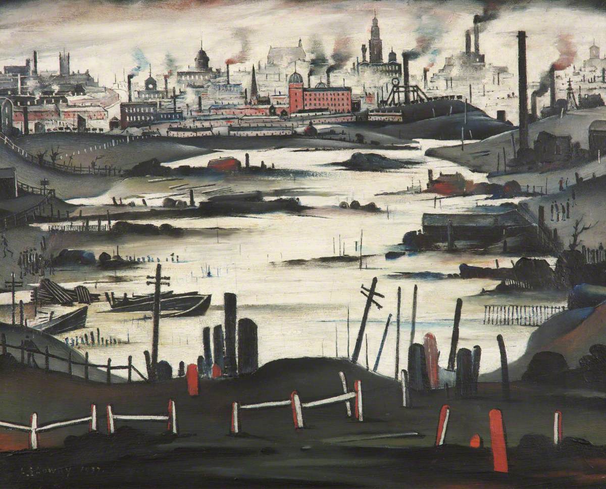 The Lake - L. S. Lowry Tablo