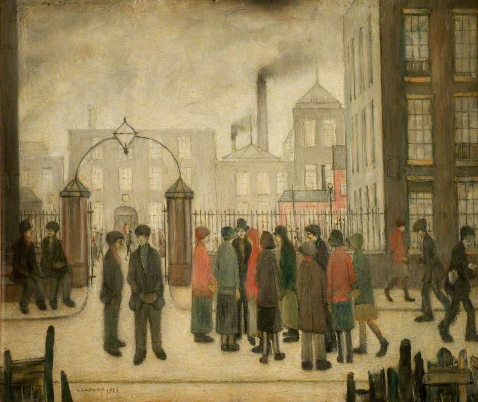 The Mill Gates (1928) - L. S. Lowry Tablo