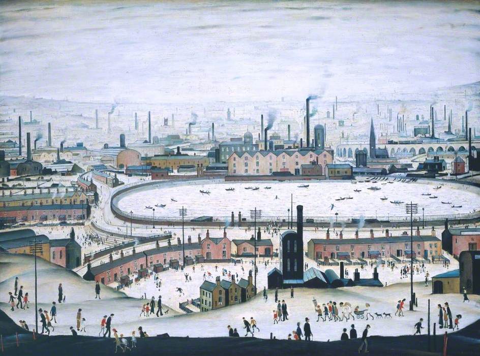 The Pond (1950) - L. S. Lowry Tablo