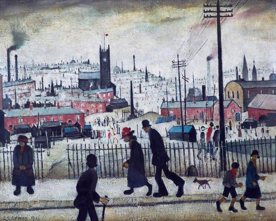 View of a Town (1936) – L. S. Lowry Tablo