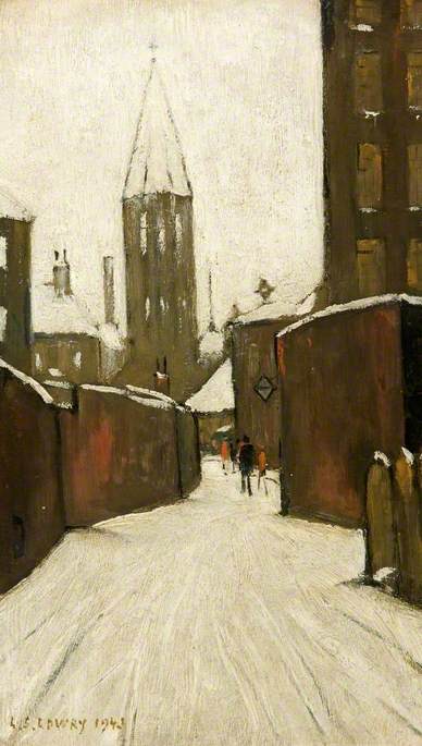 Winter in Pendlebury, Manchester (1943) - L. S. Lowry Tablo