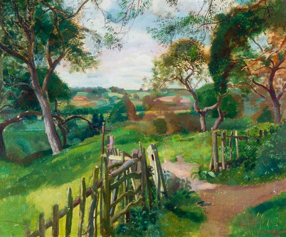 Path and Gate in a Landscape (1922) – Leon Underwood Tablo