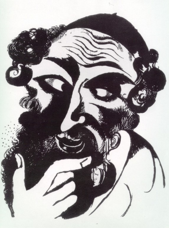 A jew (1914) - Marc Chagall Tablo