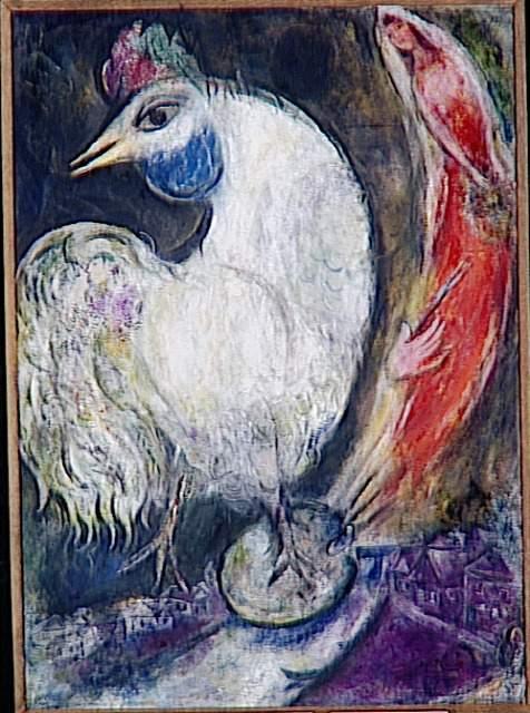 A rooster (1947) - Marc Chagall Tablo