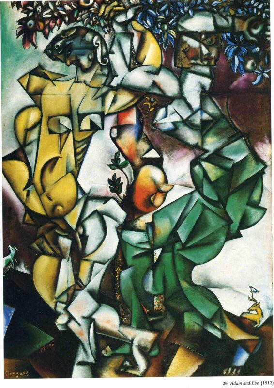 Adam and Eve (1912) - Marc Chagall Tablo