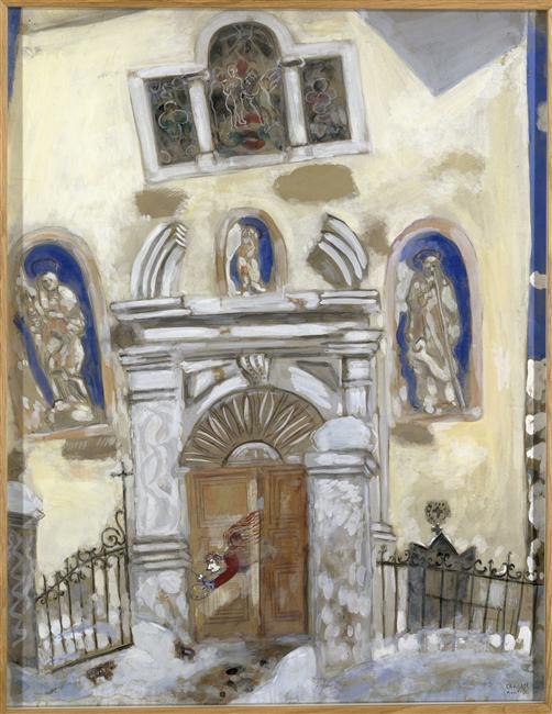 An angel painter (1928) - Marc Chagall Tablo