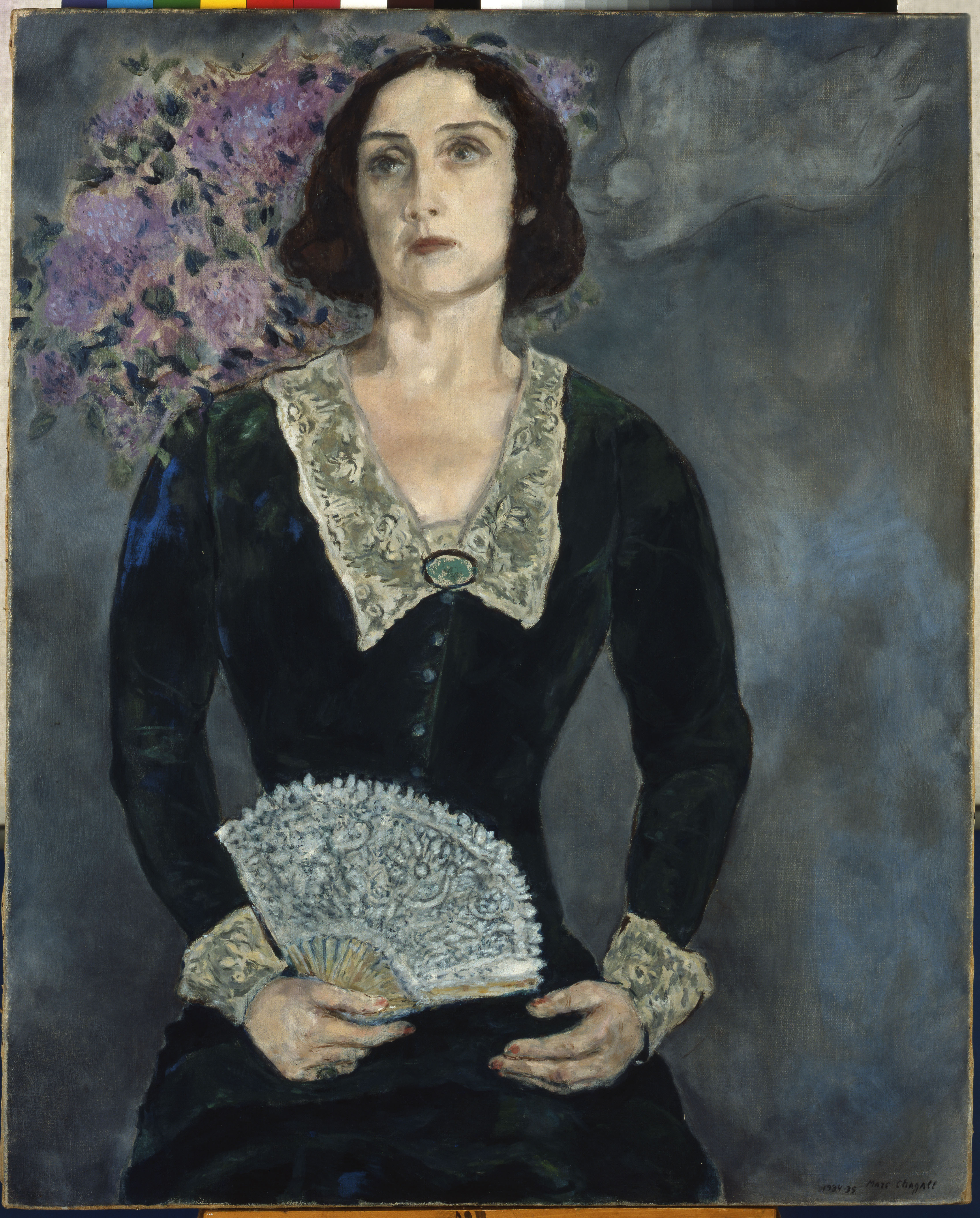 Bella in green (1934) - Marc Chagall Tablo