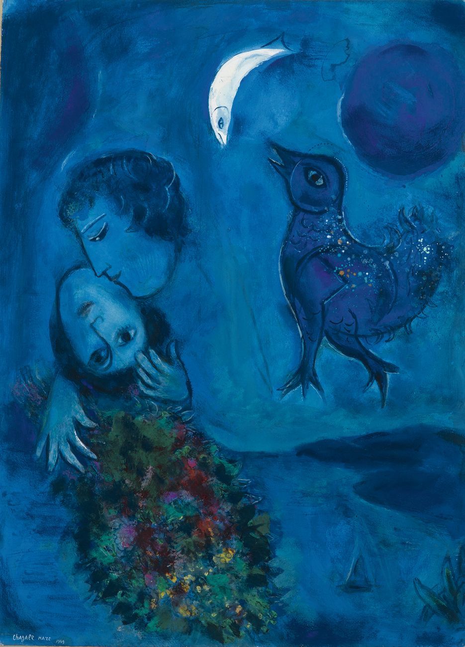 Blue Landscape (1949) - Marc Chagall Tablo