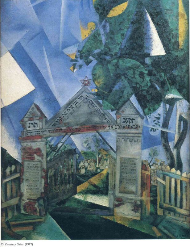 Cemetery Gates (1917) - Marc Chagall Tablo