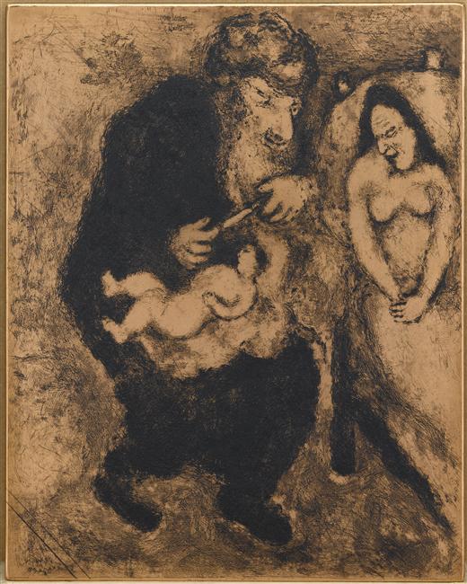 Circumcision prescribed by God to Abraham (Genesis, XVII, 10) (1956) – Marc Chagall Tablo