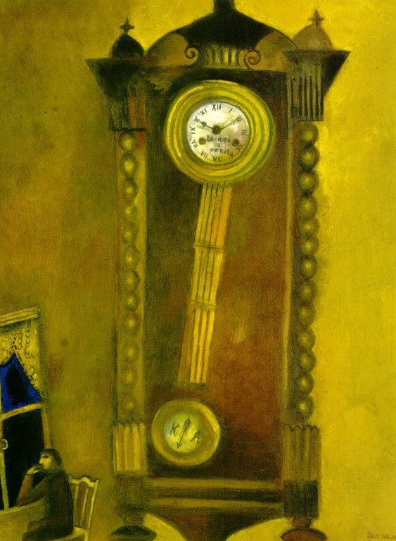 Clock (1914) - Marc Chagall Tablo