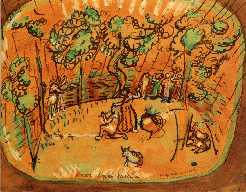 Daphnis and Chloe (1911) - Marc Chagall Tablo