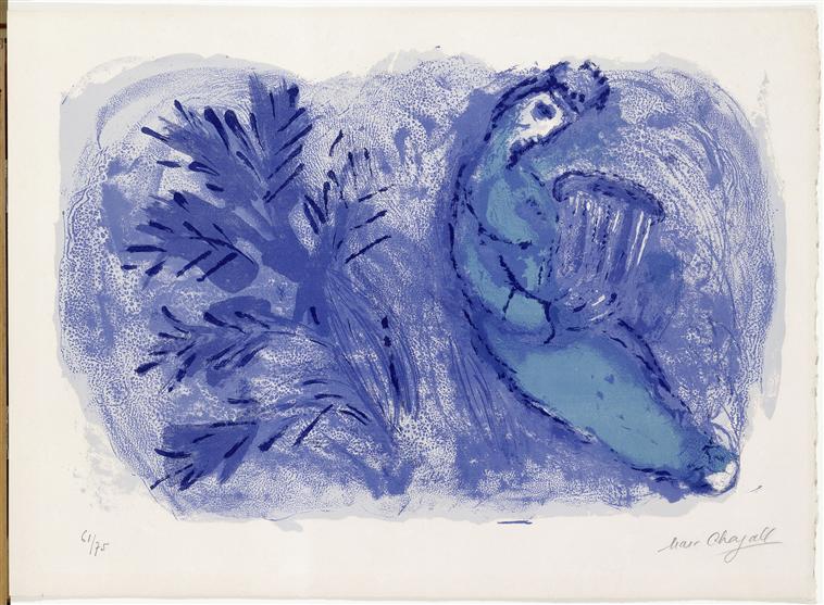 David (1956) – Marc Chagall Tablo