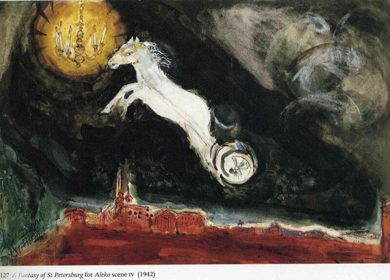 Finale of the Ballet Aleko (1942) - Marc Chagall Tablo