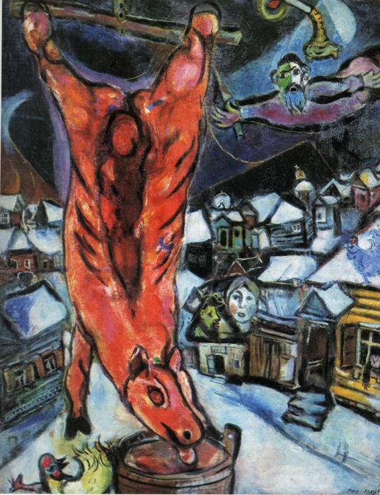 Flayed ox (1947) - Marc Chagall Tablo