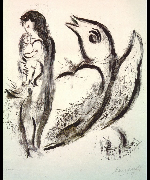 Homage to Hungary (1956) - Marc Chagall Tablo