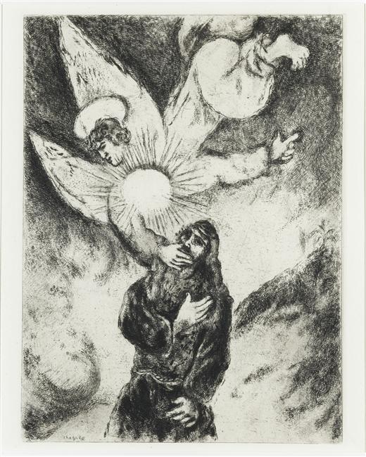 Jeremiah received Gift of the prophecy (Jeremiah, I, 4 10) (1956) - Marc Chagall Tablo