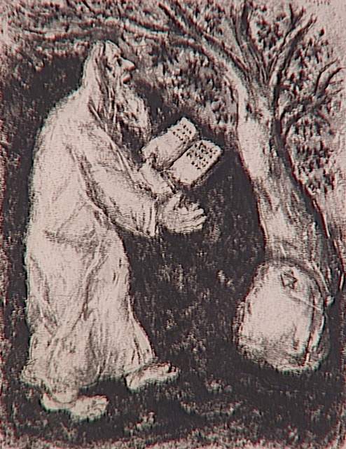 Josue and the stone of Sichem (1931) - Marc Chagall Tablo