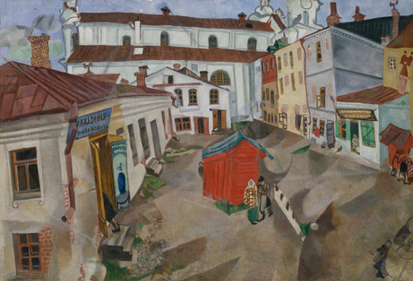 Marketplace in Vitebsk (1917) - Marc Chagall Tablo