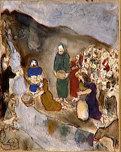 Moses and the Striking Rock (1931) - Marc Chagall Tablo
