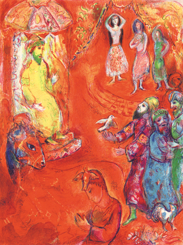 Now the King loved science and geometry... (1948) - Marc Chagall Tablo