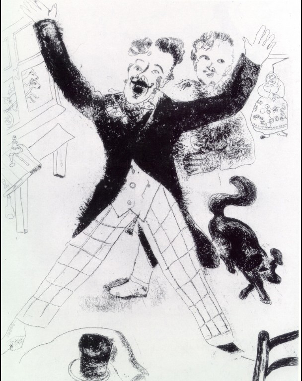 Nozdriov (1923) - Marc Chagall Tablo