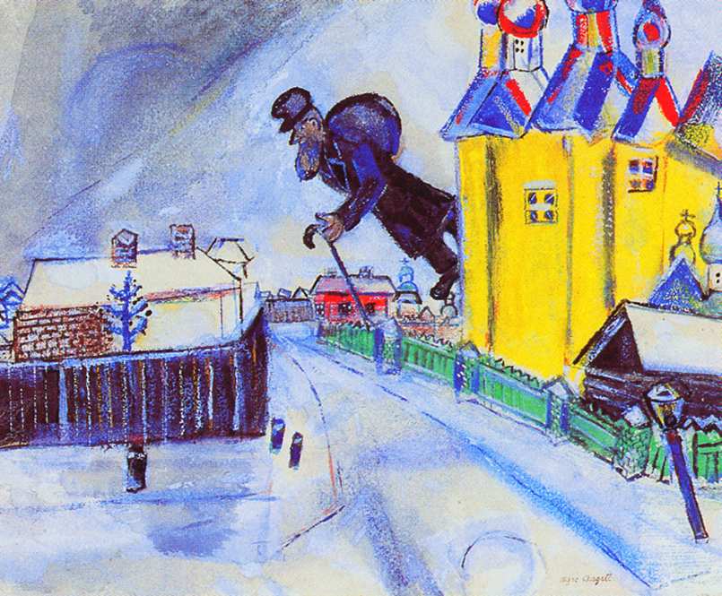 Over Vitebesk (1914) - Marc Chagall Tablo
