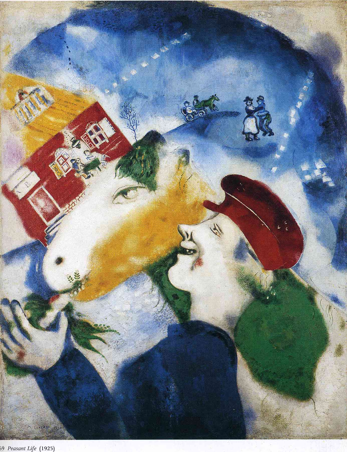Peasant Life (1925) - Marc Chagall Tablo