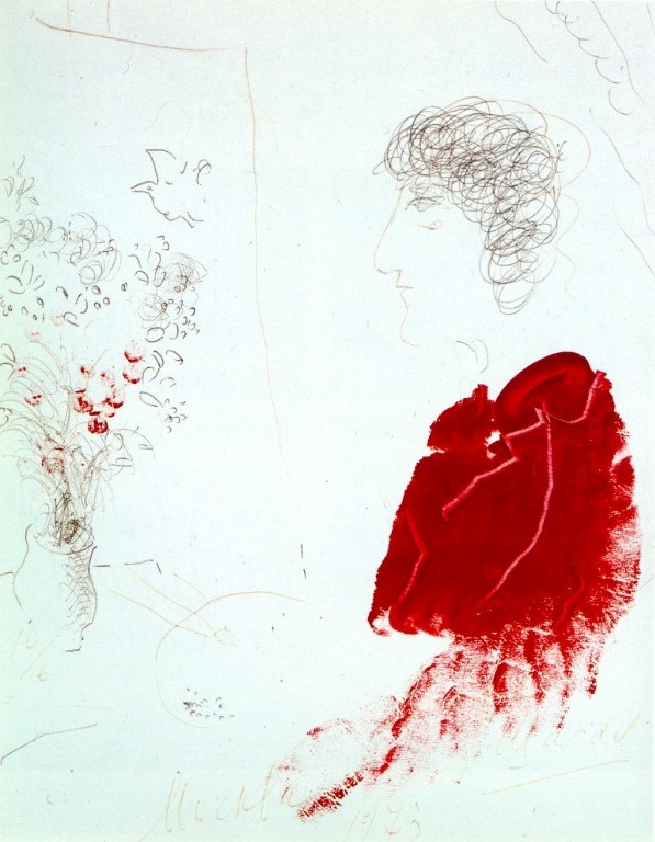 Self portrait - Marc Chagall Tablo