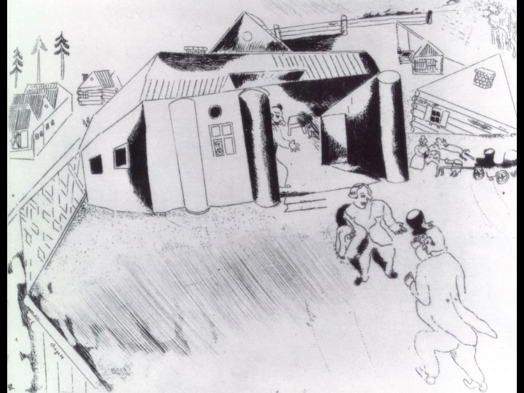 Sobakevich's house (1923) - Marc Chagall Tablo