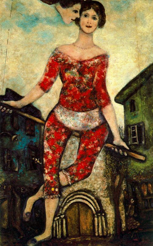 The Acrobat (1930) - Marc Chagall Tablo