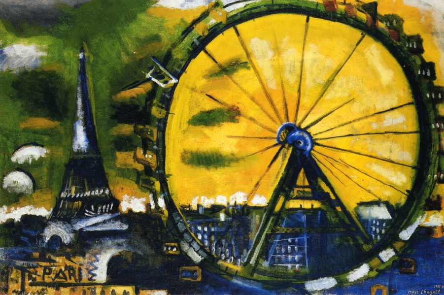 The Big Wheel (1911) - Marc Chagall Tablo