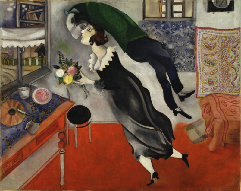The Birthday (1915) - Marc Chagall Tablo