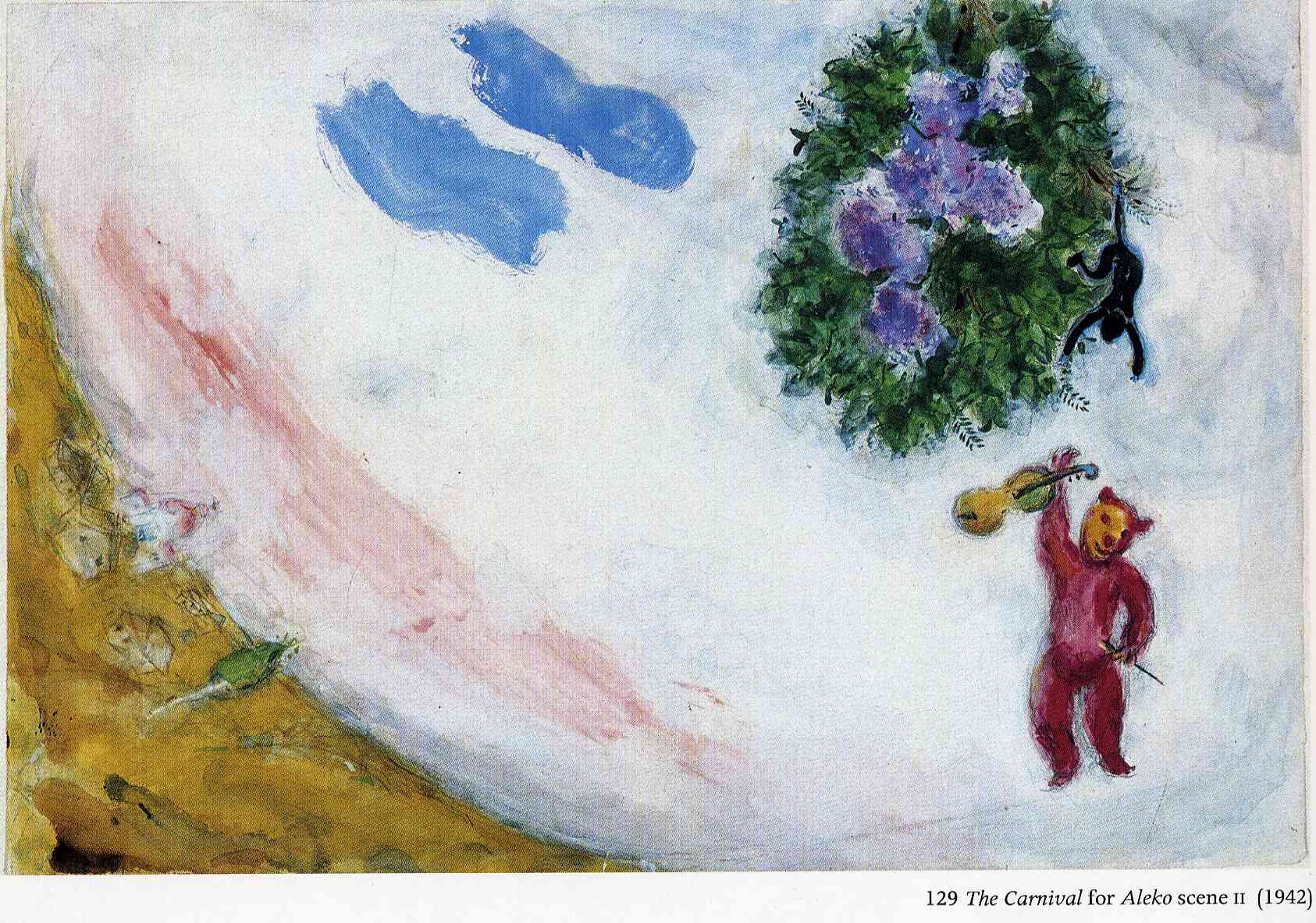 The Carnival, scene II of the Ballet Aleko (1942) - Marc Chagall Tablo