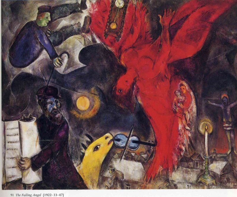 The Falling Angel (1923) - Marc Chagall Tablo
