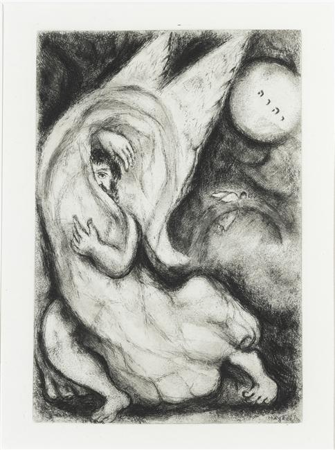 The Forgiveness of God is announced in Jerusalem (Isaiah LIV, 6 10) (1956) - Marc Chagall Tablo