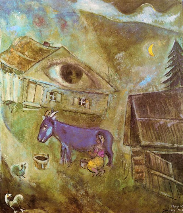 The House with the Green Eye (1944) – Marc Chagall Tablo